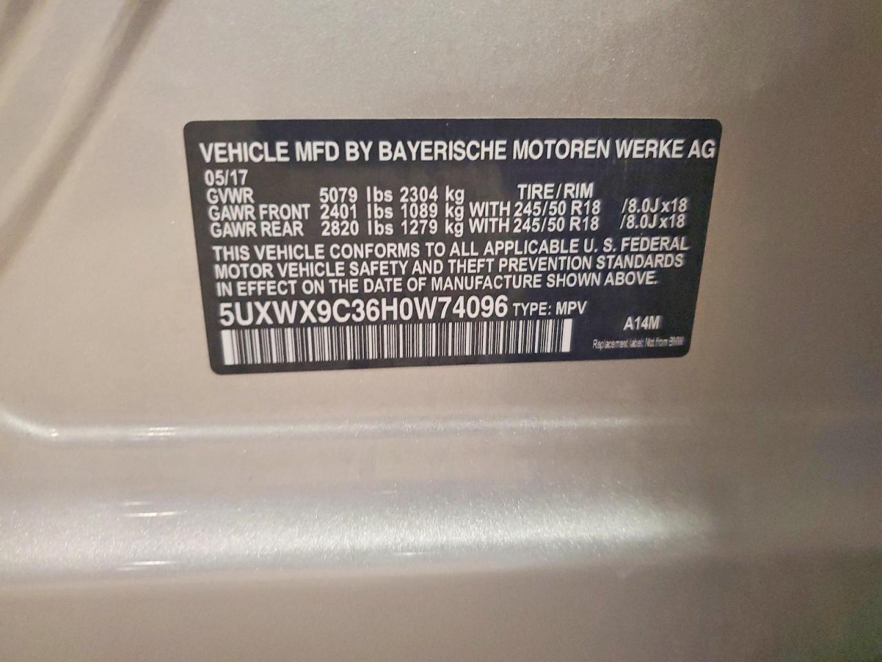 2017 BMW X3 xDrive28I - zdjęcie 14