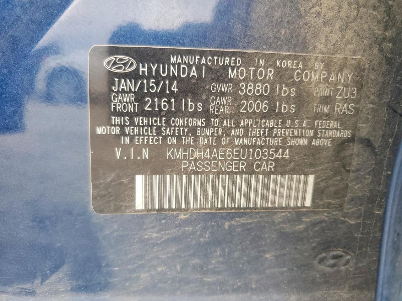 2014 Hyundai Elantra Se - zdjęcie 12