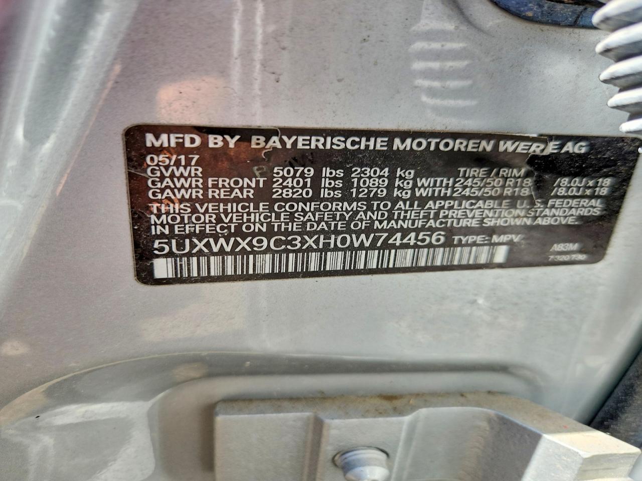 2017 BMW X3 xDrive28I - zdjęcie 13