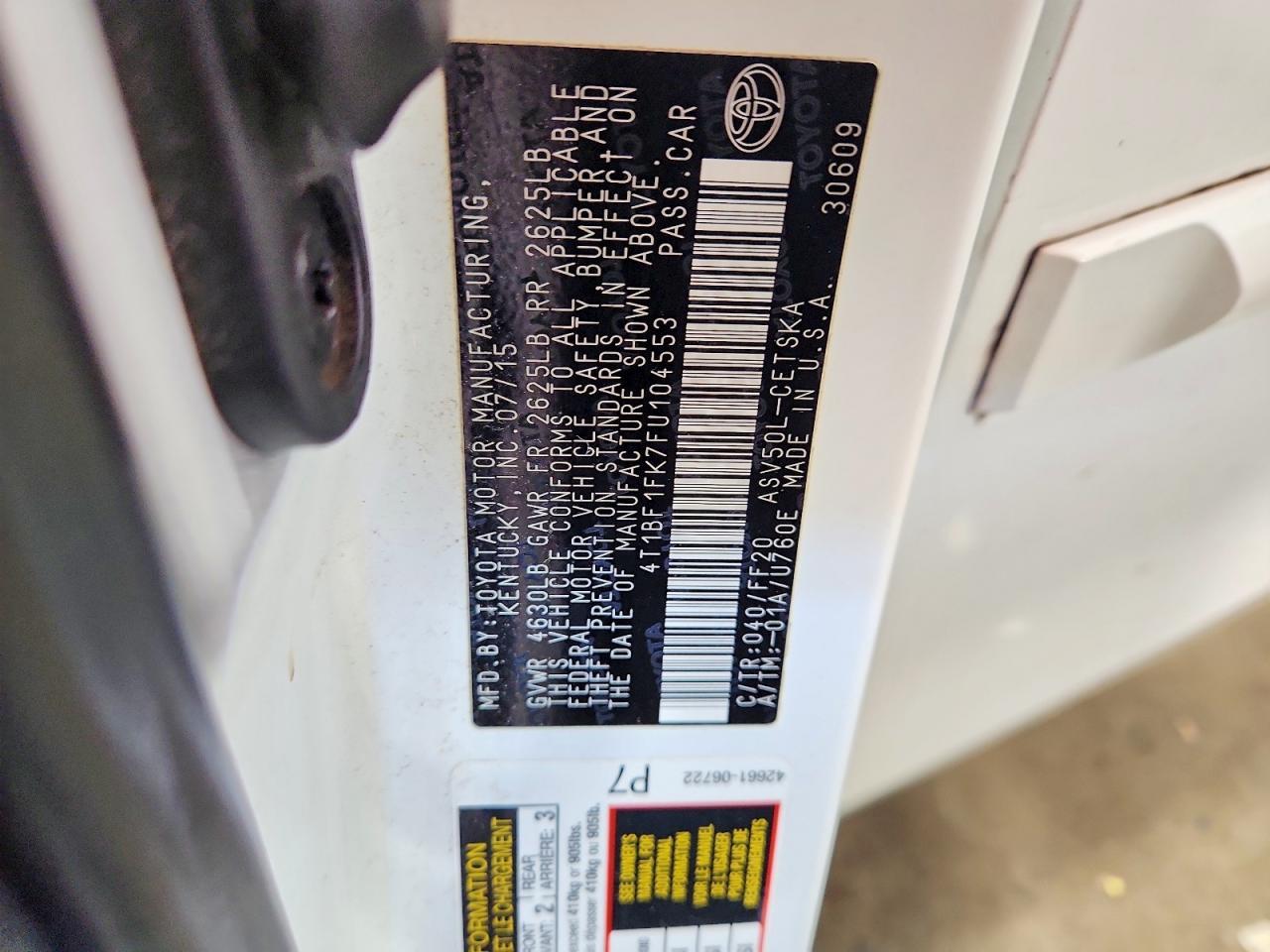 2015 Toyota Camry Se - zdjęcie 12
