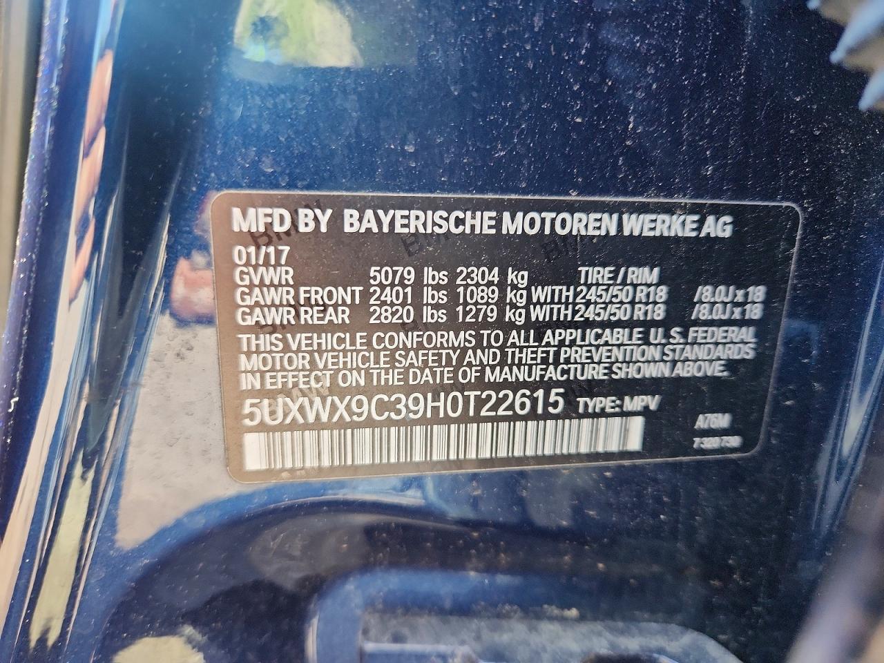 2017 BMW X3 xDrive28I - zdjęcie 14