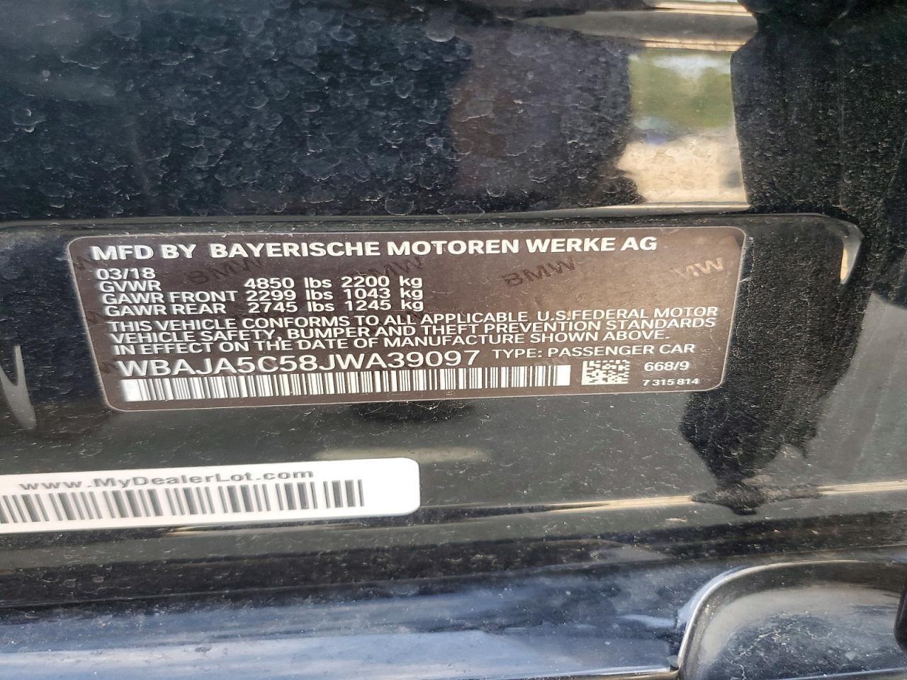 2018 BMW 530 I - zdjęcie 12