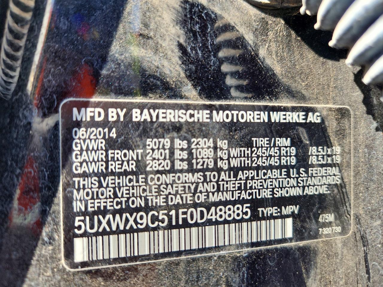 2015 BMW X3 xDrive28I - zdjęcie 13