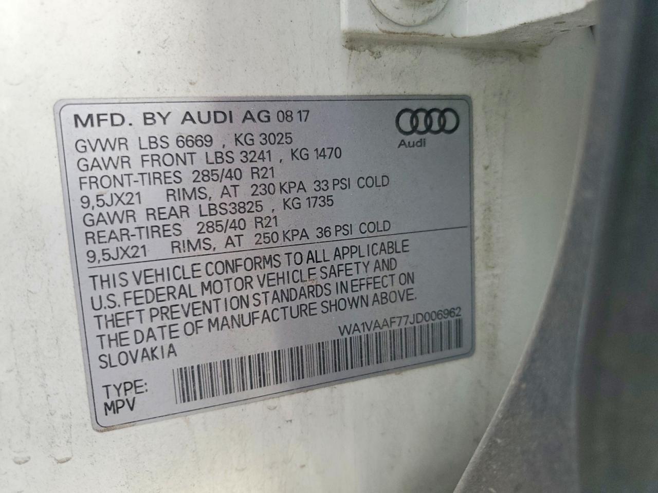 2018 Audi Q7 Prestige - zdjęcie 12