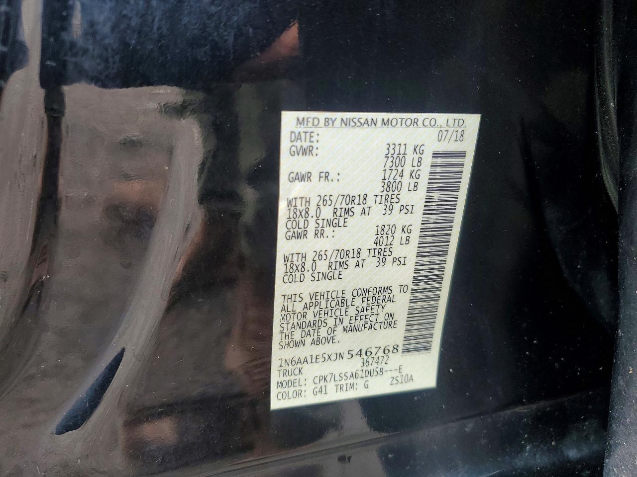 2018 Nissan Titan Sv - zdjęcie 12