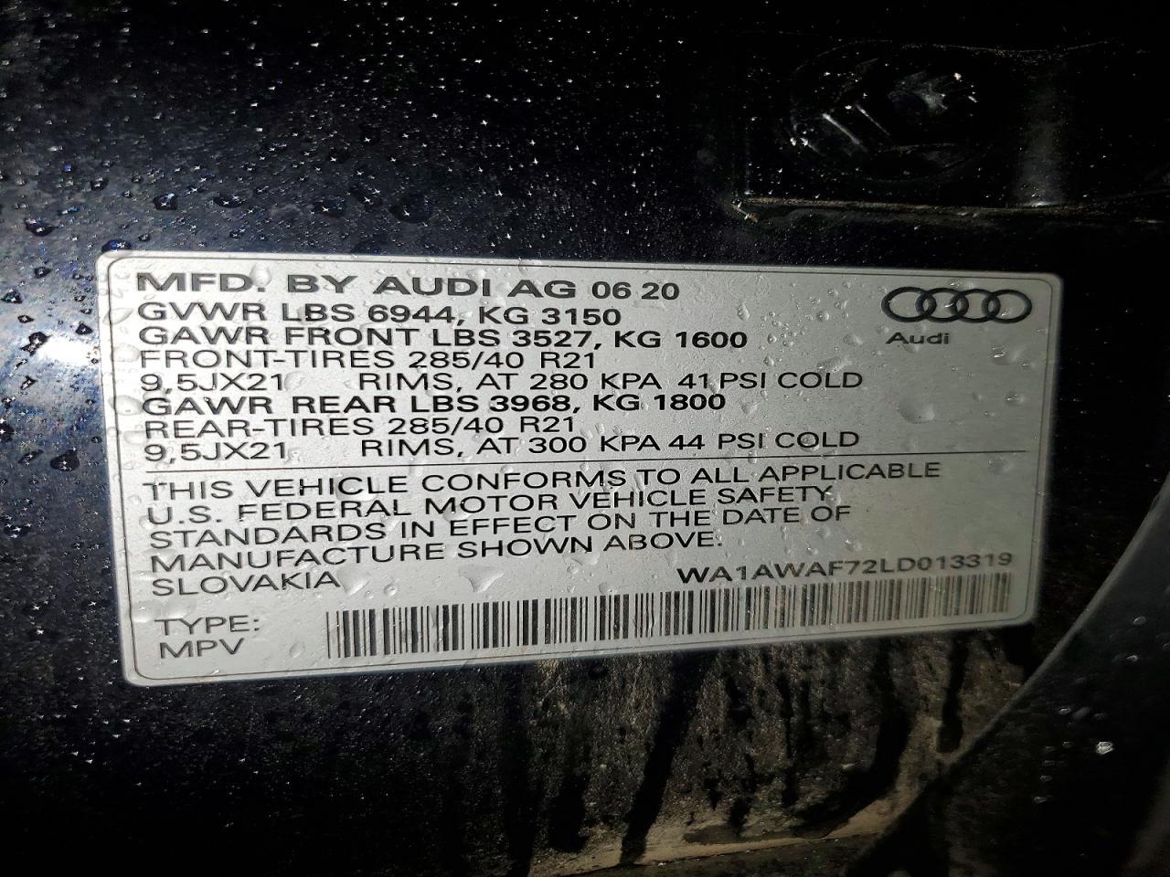 2020 Audi Sq7 Premium Plus - zdjęcie 13