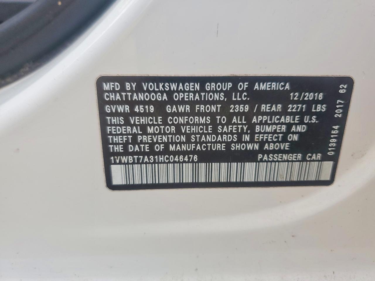 2017 Volkswagen Passat Se - zdjęcie 12