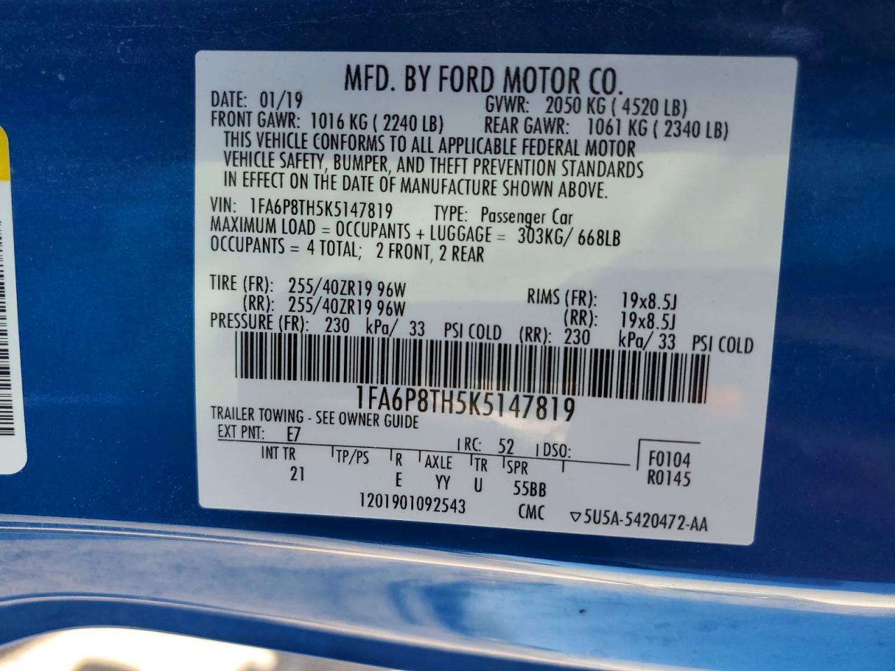 2019 Ford Mustang - zdjęcie 12