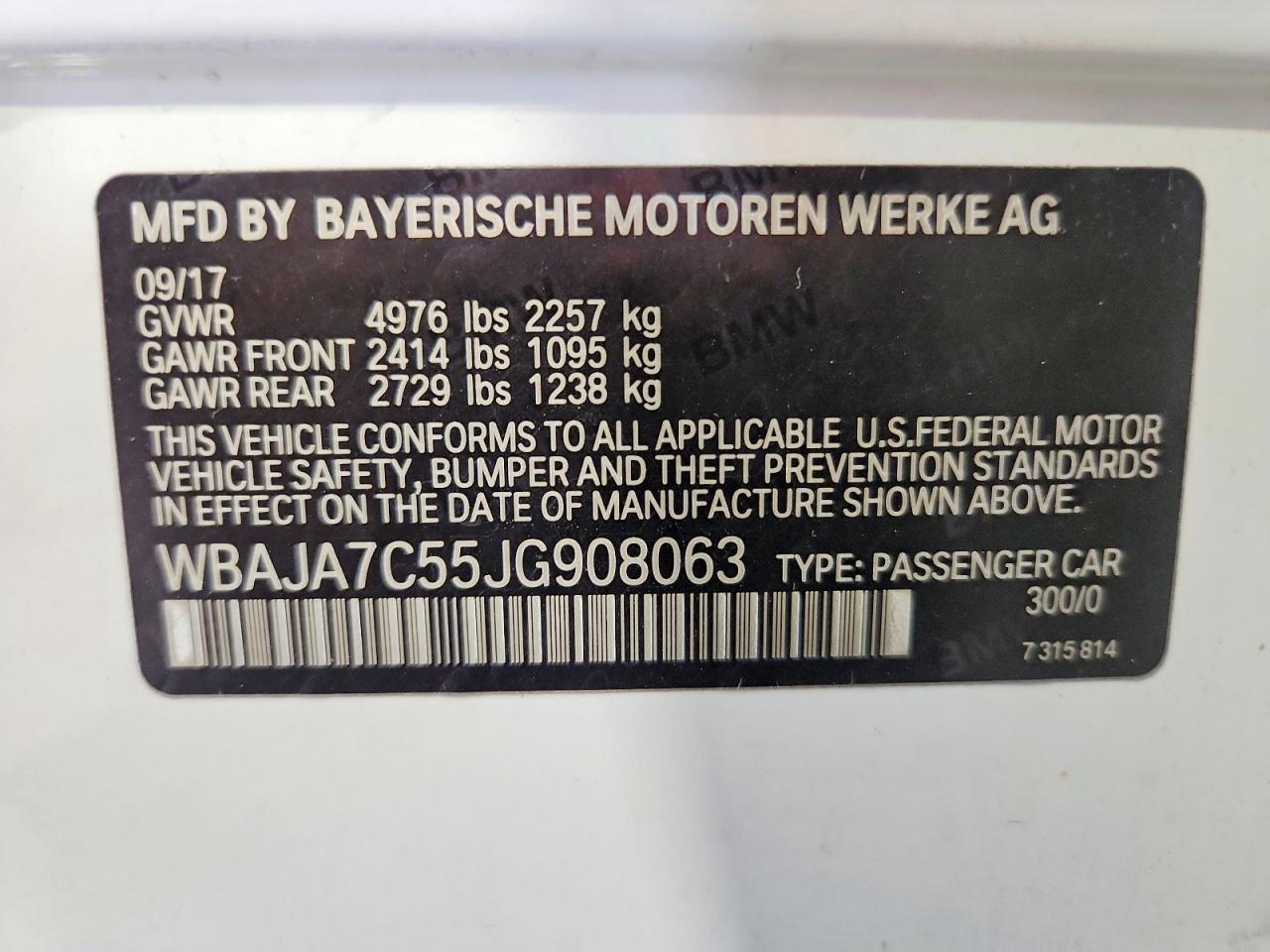 2018 BMW 530I - zdjęcie 12