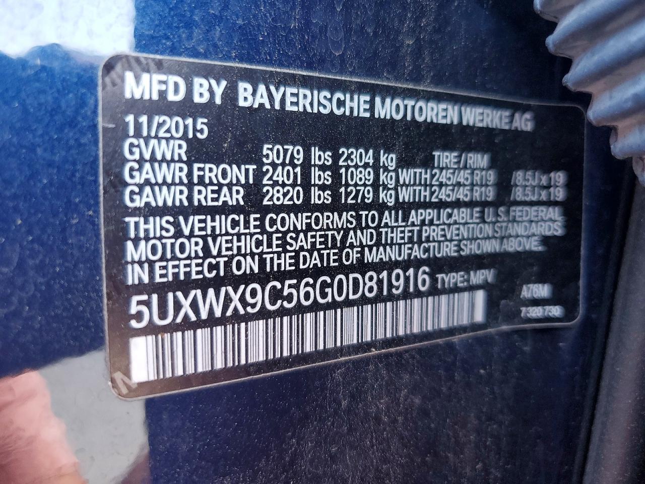 2016 BMW X3 xDrive28I - zdjęcie 13