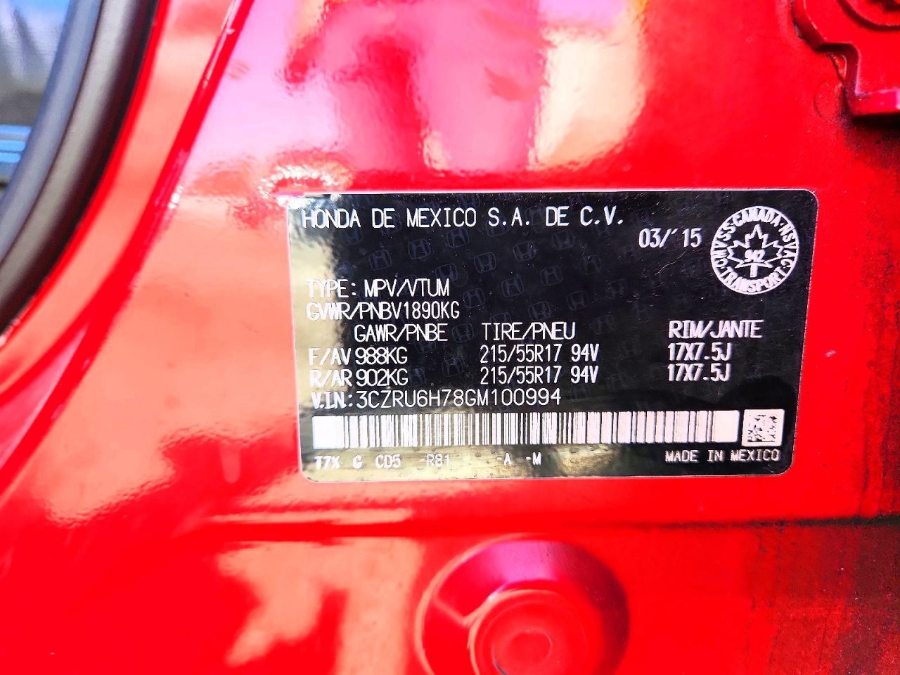 2016 Honda Hr-V Exl - zdjęcie 13