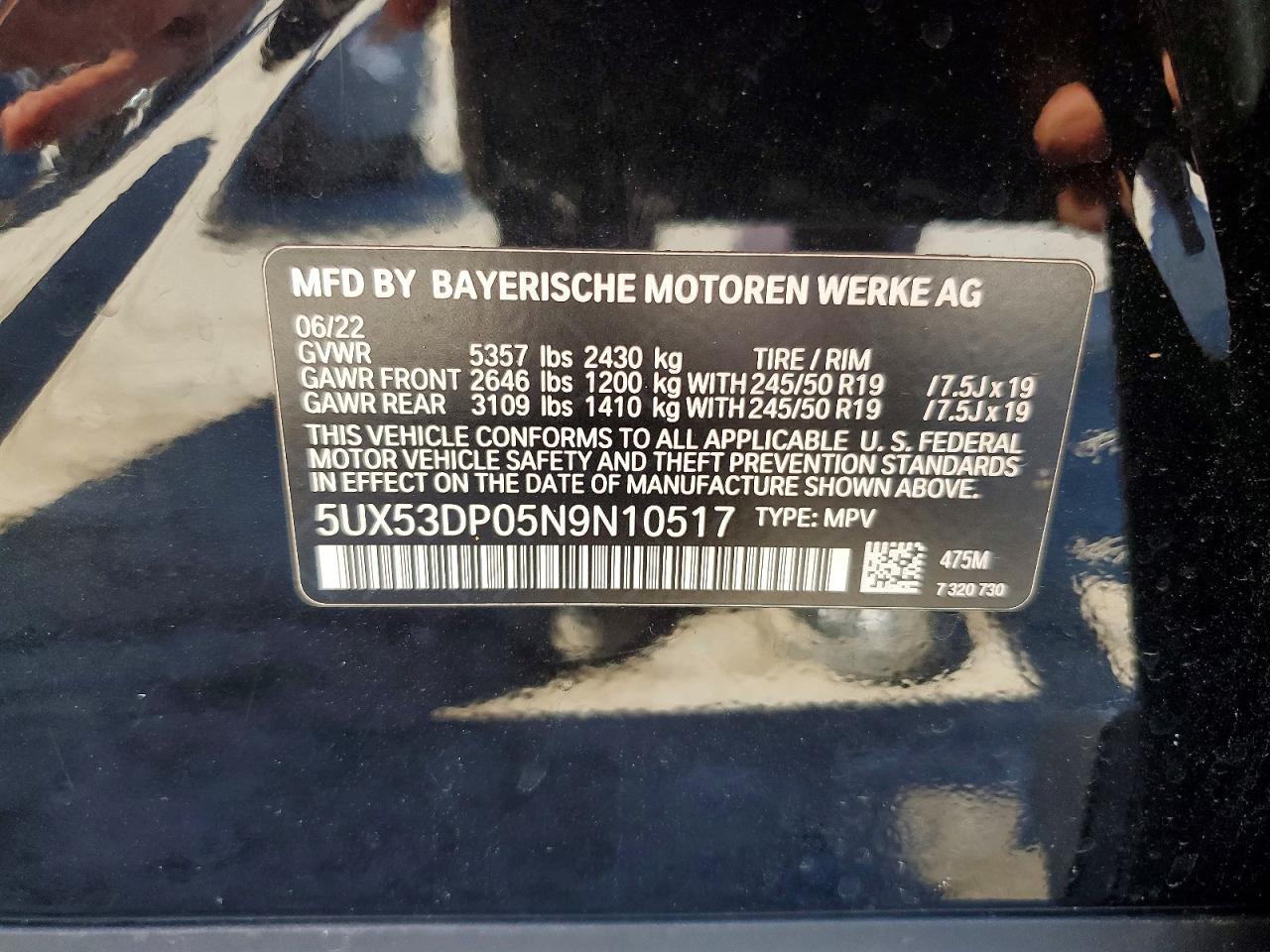 2022 BMW X3 xDrive30I - zdjęcie 13