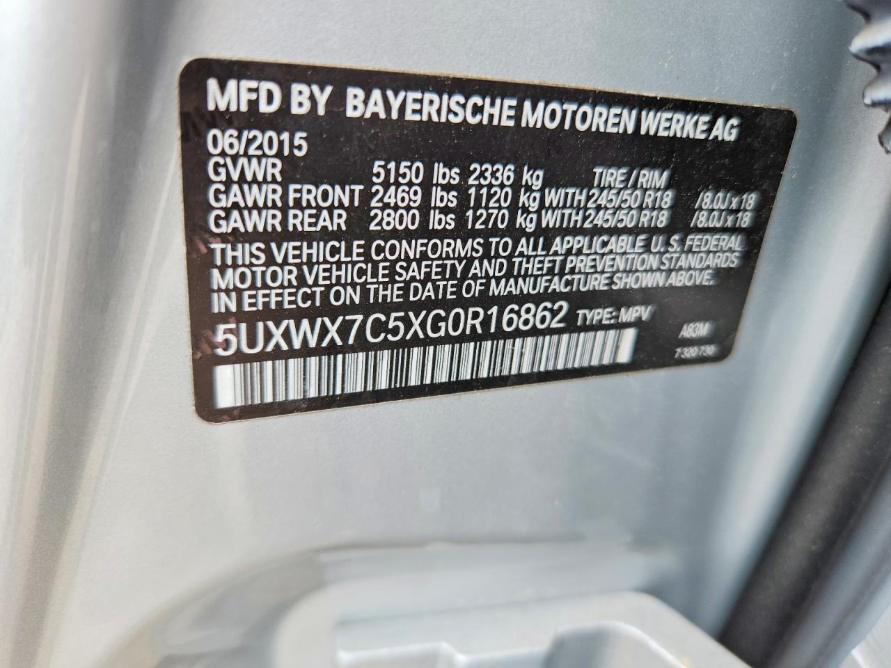 2016 BMW X3 xDrive35I - zdjęcie 13