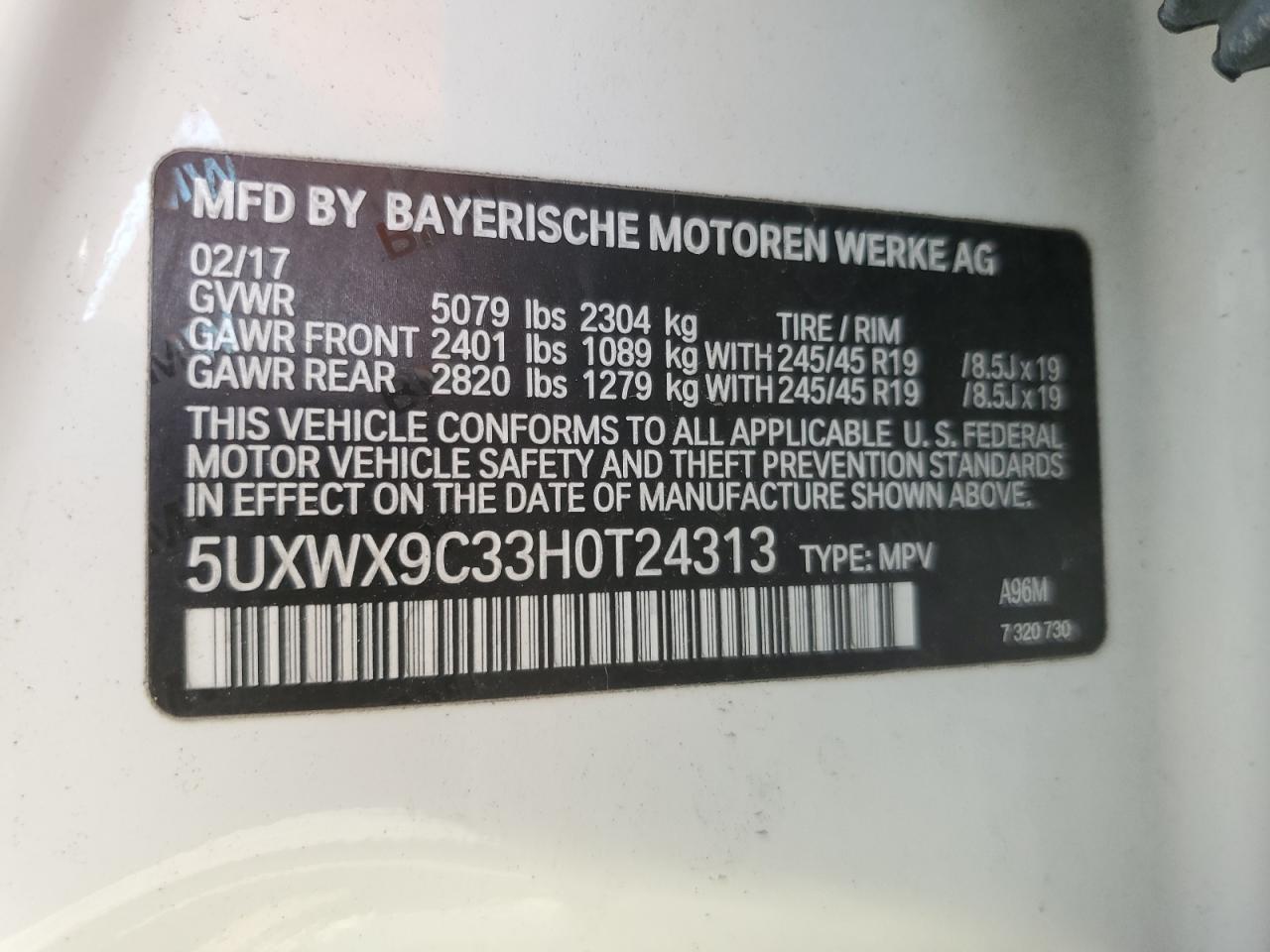 2017 BMW X3 xDrive28I - zdjęcie 14