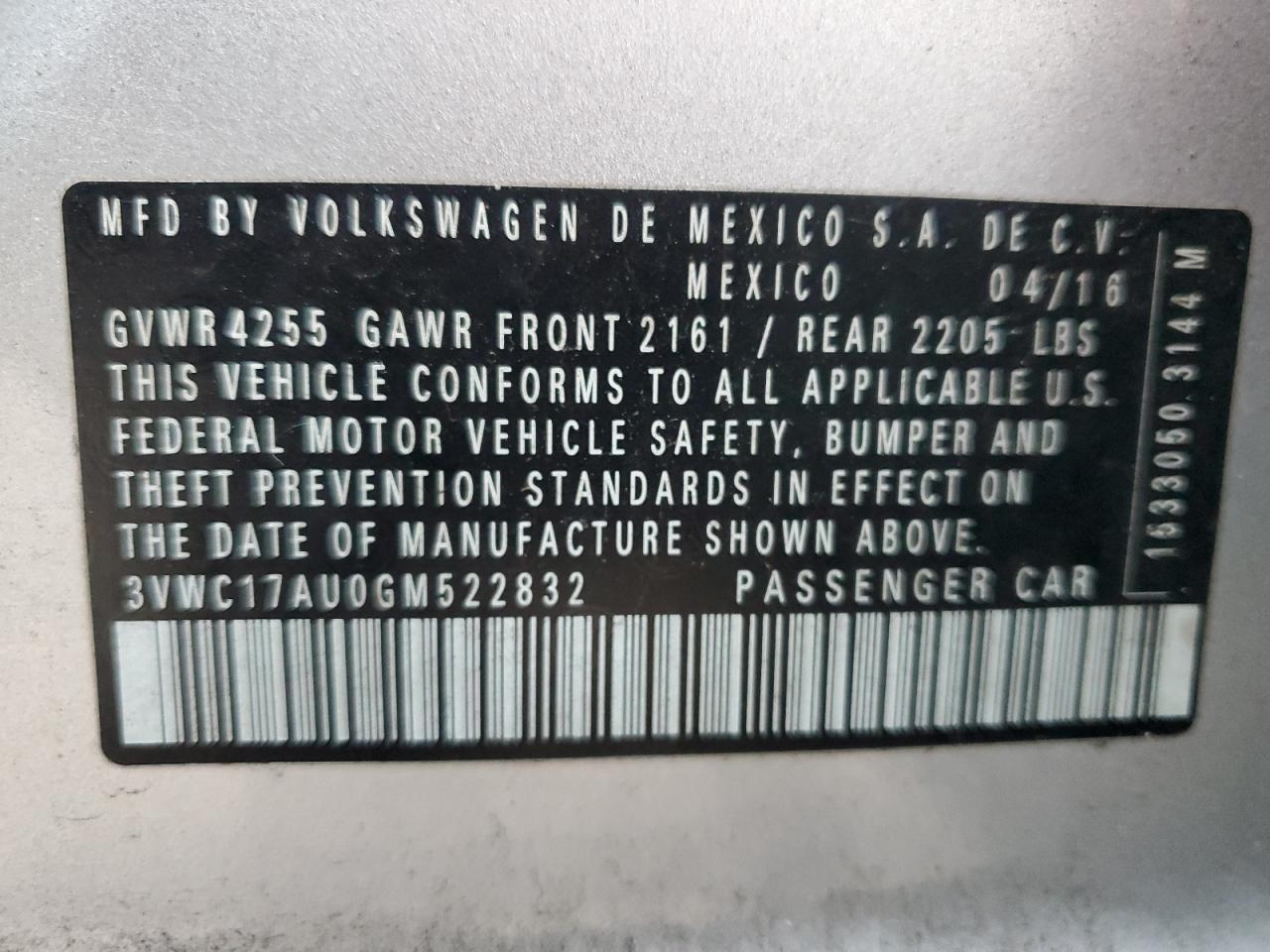 2016 Volkswagen Golf Sportwagen S - zdjęcie 13