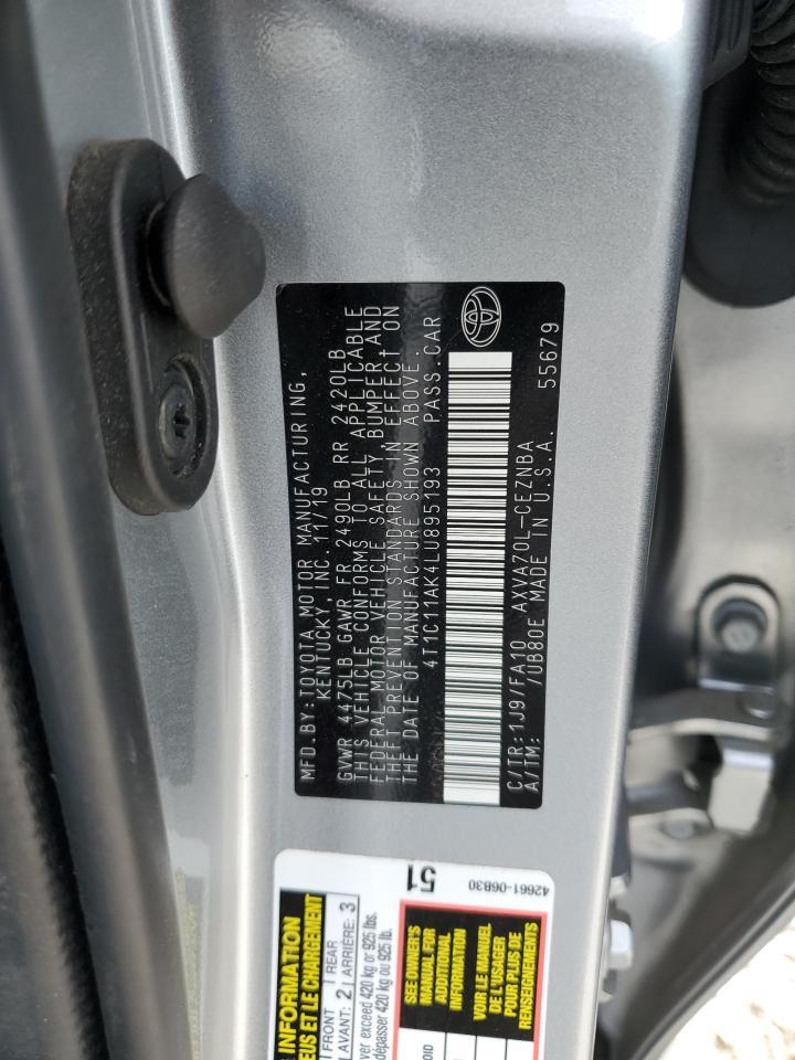 2020 Toyota Camry Le - zdjęcie 12