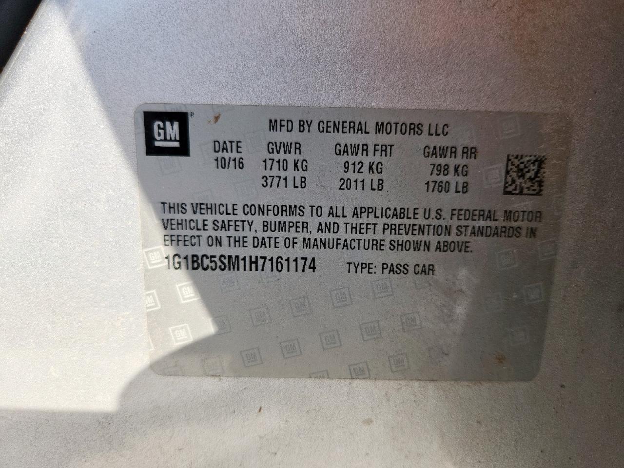 2017 Chevrolet Cruze Ls - zdjęcie 12