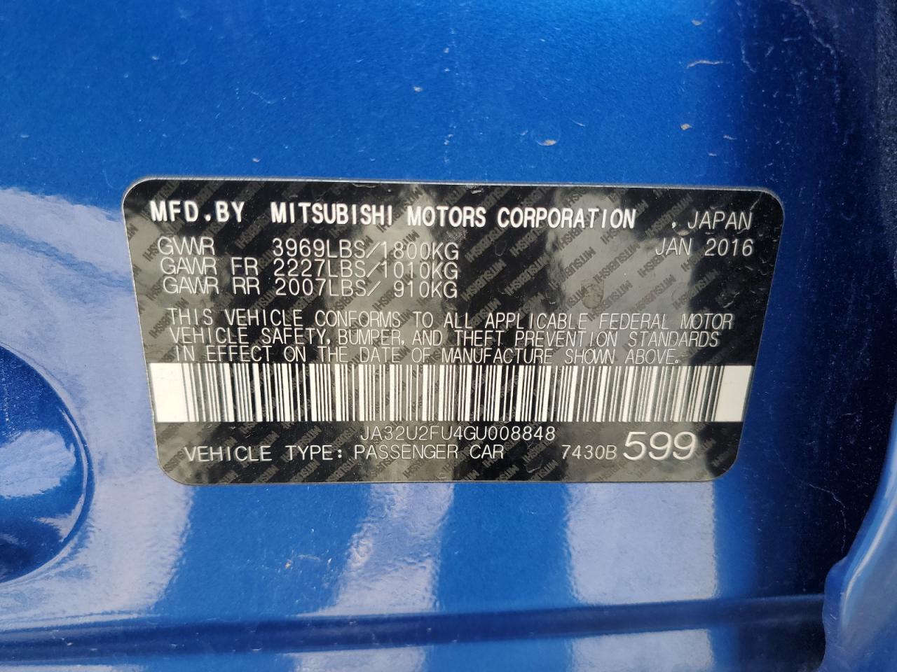 2016 Mitsubishi Lancer - zdjęcie 12