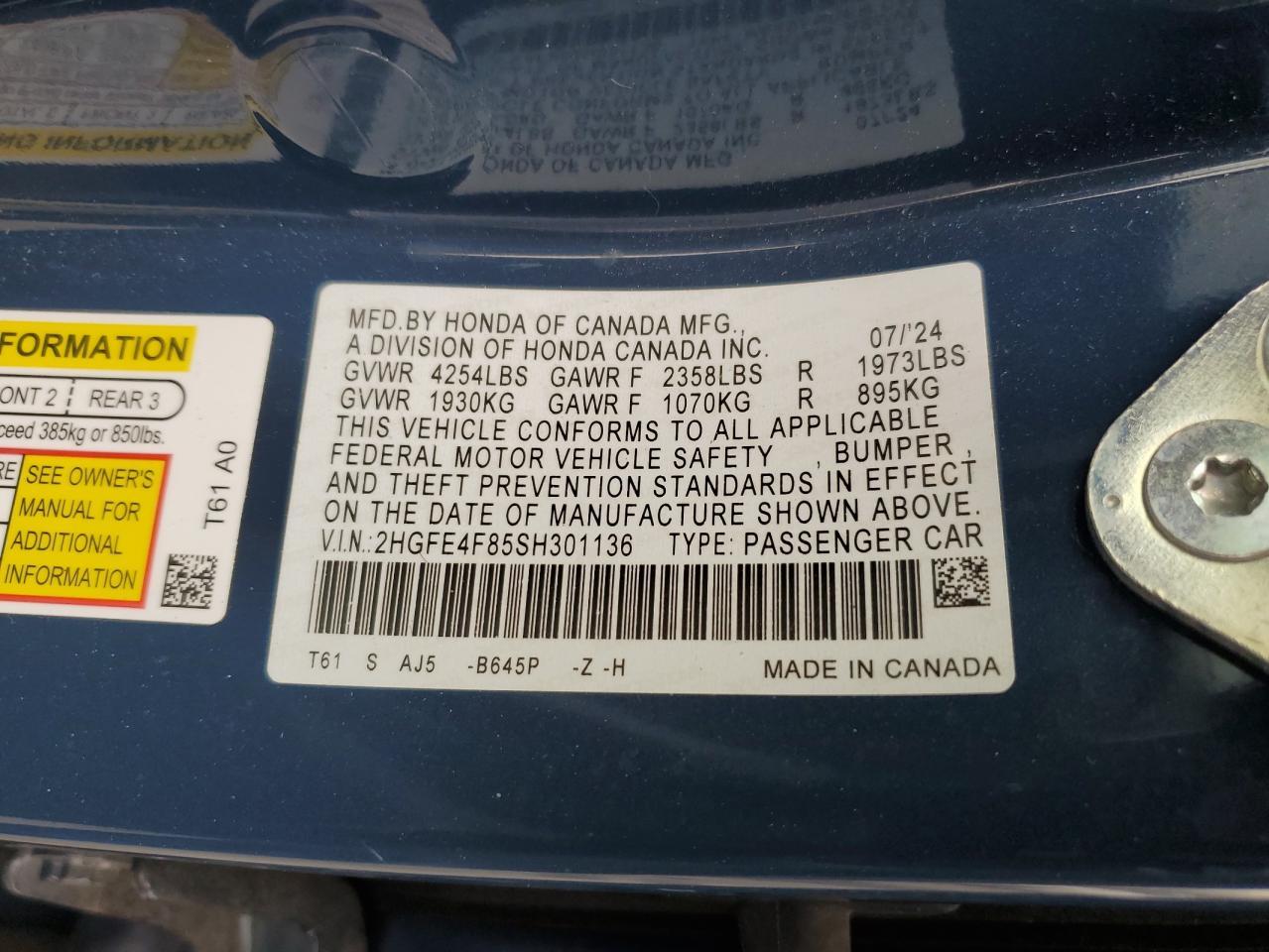 2025 Honda Civic - zdjęcie 12