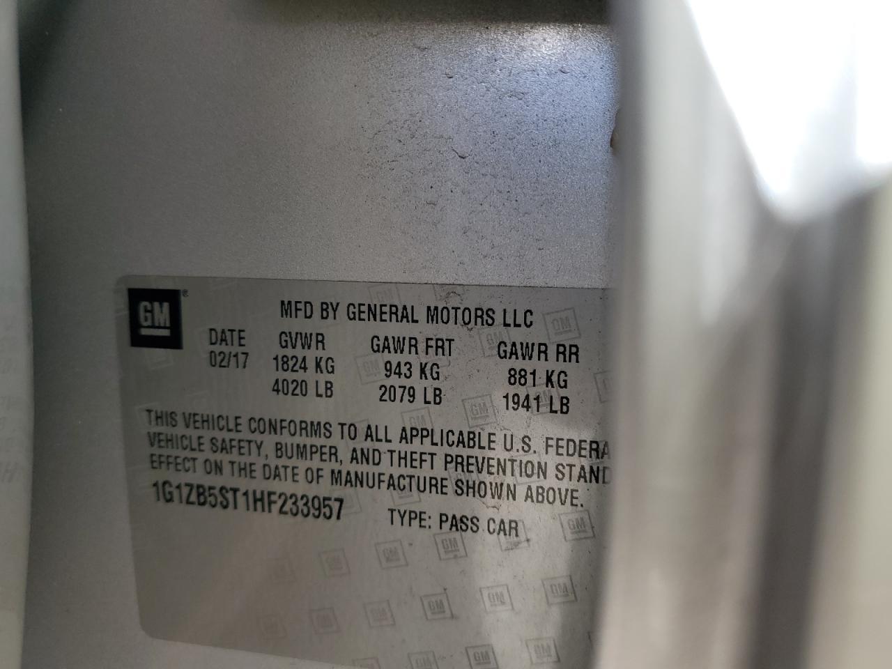 2017 Chevrolet Malibu Ls - zdjęcie 12