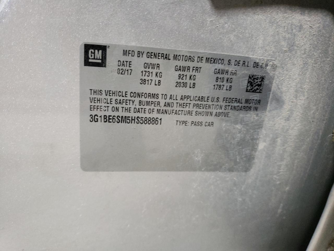 2017 Chevrolet Cruze Lt - zdjęcie 14