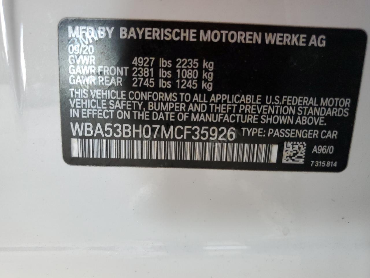 2021 BMW Seria 5 - zdjęcie 12