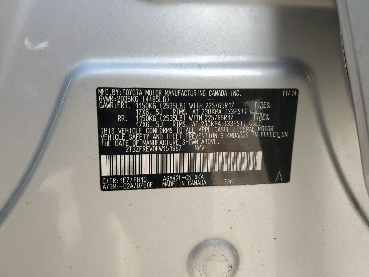 2015 Toyota RAV 4 - zdjęcie 13