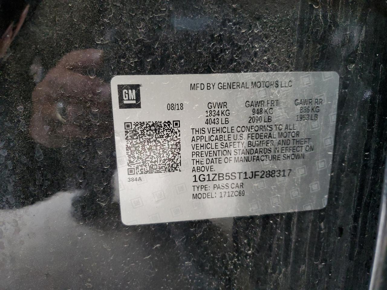 2018 Chevrolet Malibu Ls - zdjęcie 12