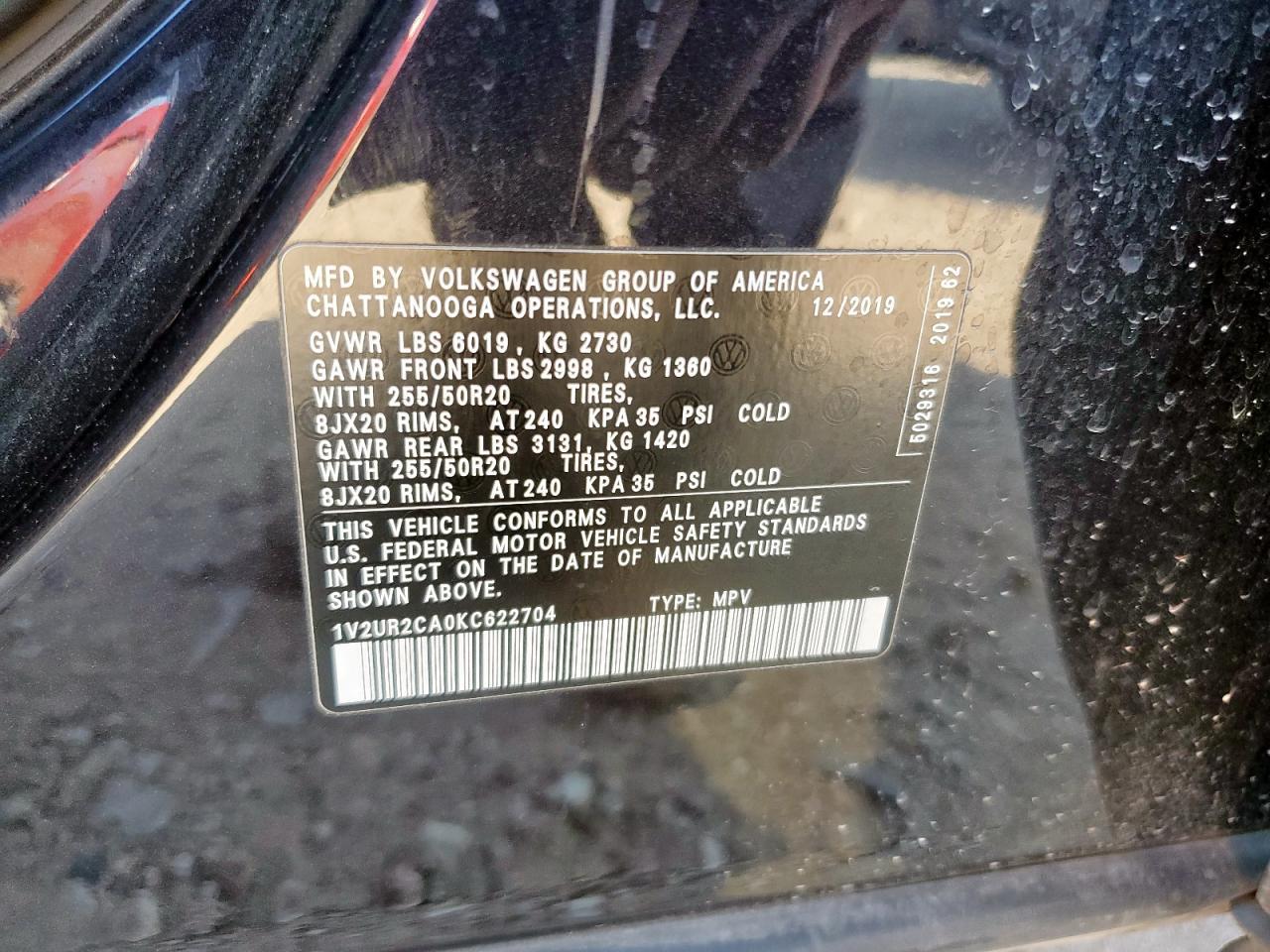 2019 Volkswagen Atlas Se - zdjęcie 13