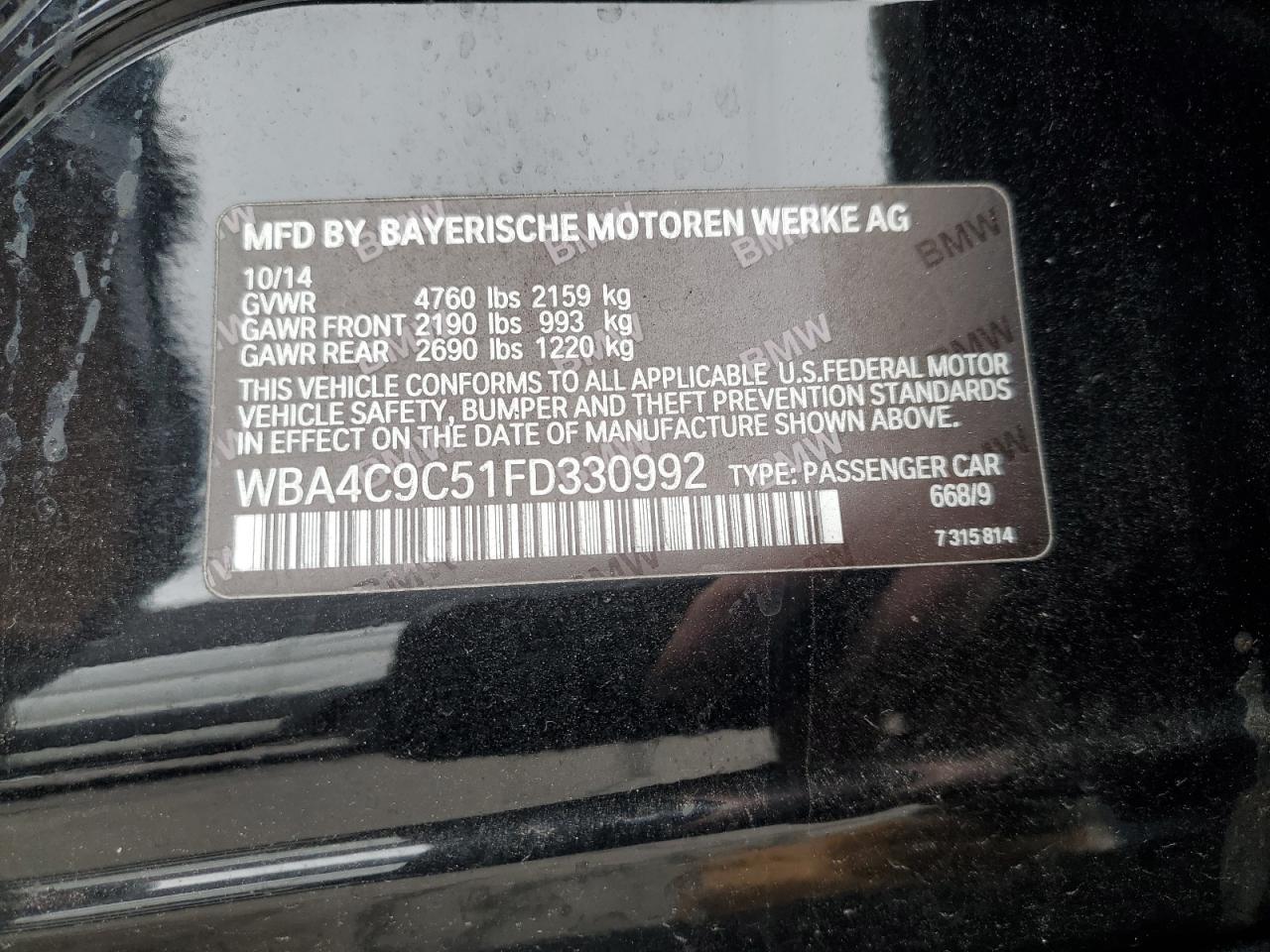 2015 BMW Seria 4 - zdjęcie 12