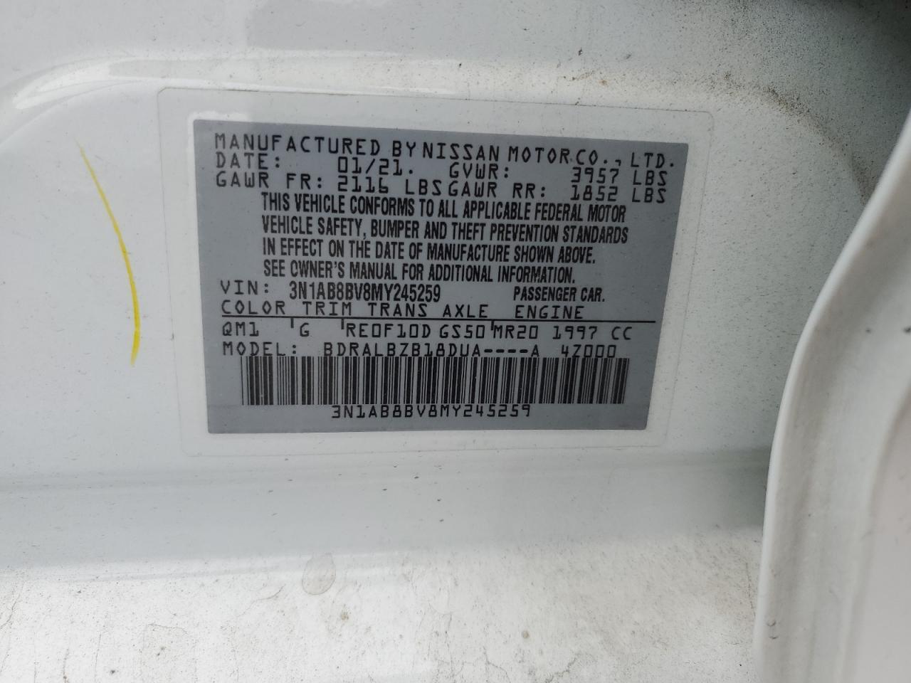 2021 Nissan Sentra - zdjęcie 12