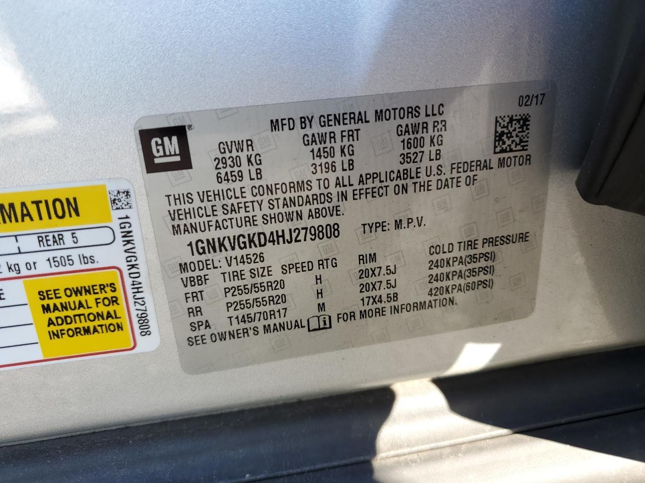 2017 Chevrolet Traverse - zdjęcie 13