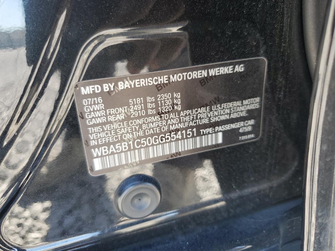 2016 BMW 535 I - zdjęcie 12