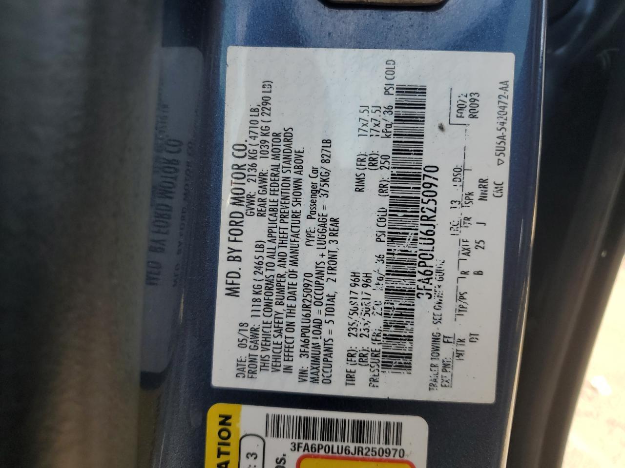 2018 Ford Fusion - zdjęcie 12