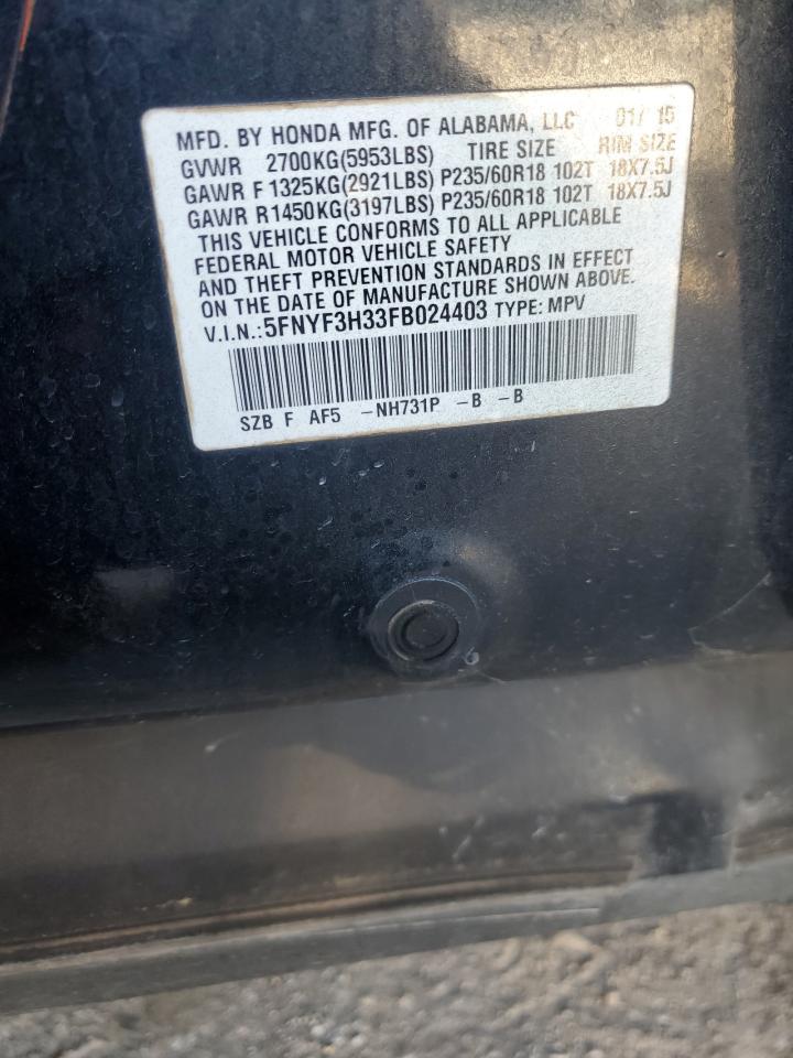 2015 Honda Pilot Se - zdjęcie 13