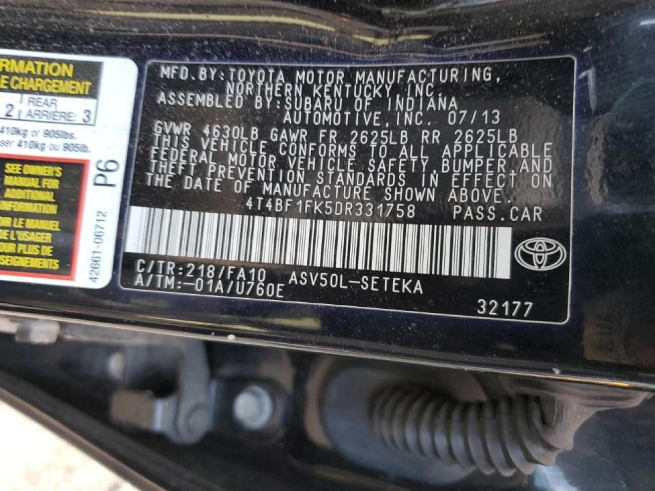 2013 Toyota Camry - zdjęcie 12
