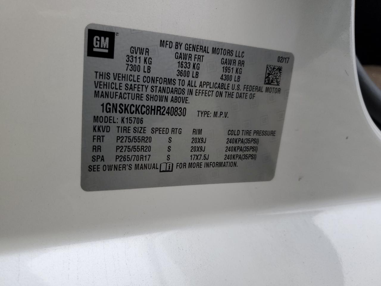 2017 Chevrolet Tahoe K1500 Premier - zdjęcie 13