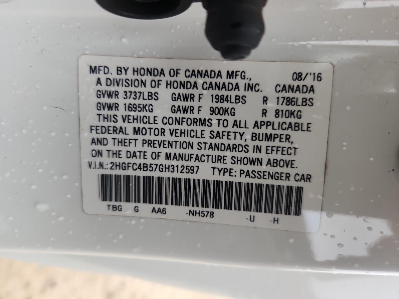 2016 Honda Civic Lx - zdjęcie 13