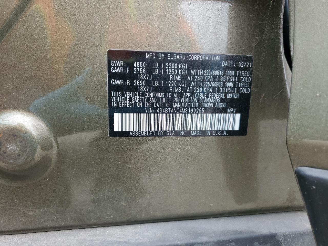 2021 Subaru Outback - zdjęcie 12