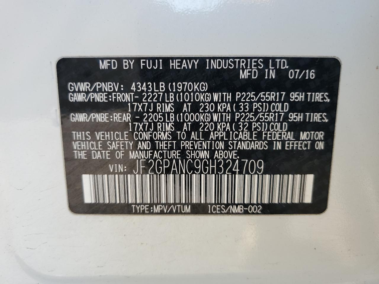 2016 Subaru Crosstrek Limited - zdjęcie 14