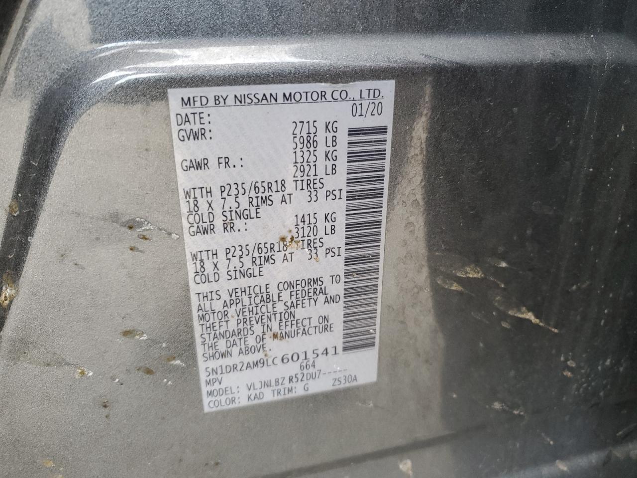 2020 Nissan Pathfinder S - zdjęcie 13