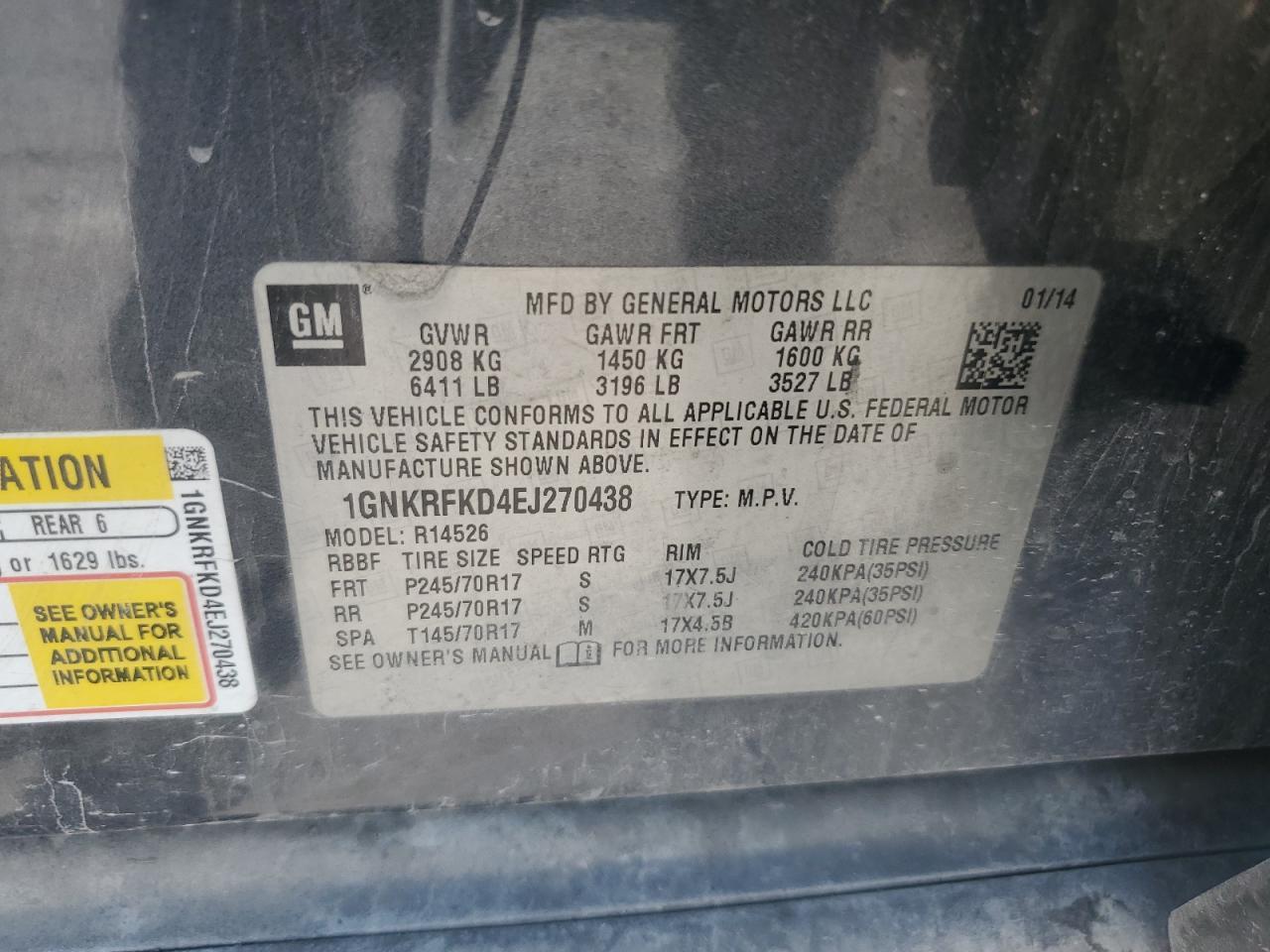 2014 Chevrolet Traverse Ls - zdjęcie 13