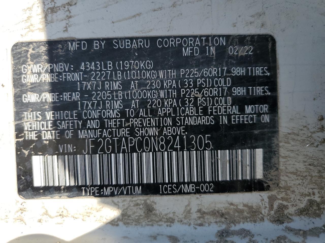 2022 Subaru Crosstrek Premium - zdjęcie 13