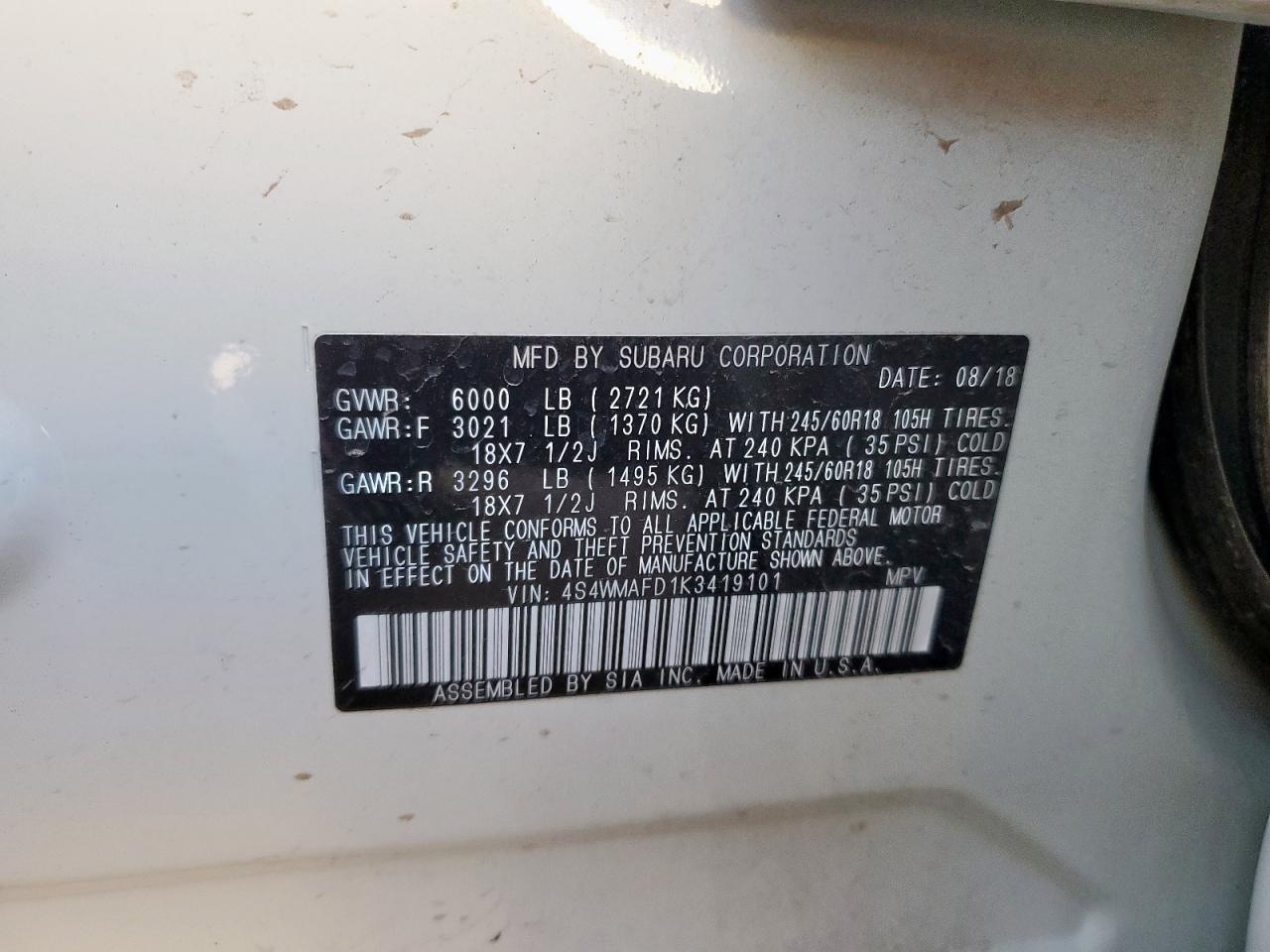 2019 Subaru Ascent - zdjęcie 14