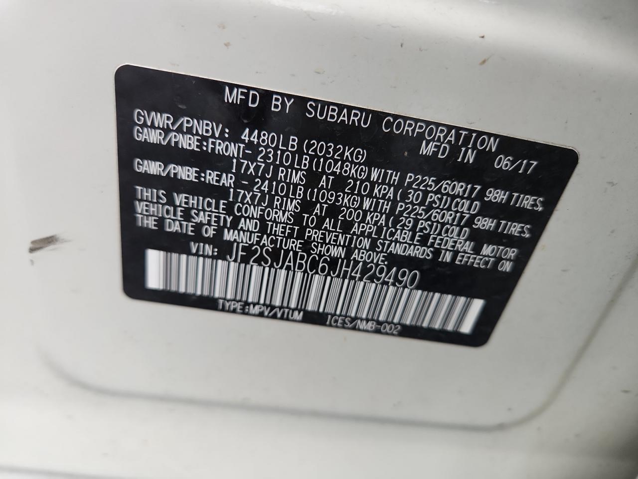 2018 Subaru Forester 2.5I - zdjęcie 13