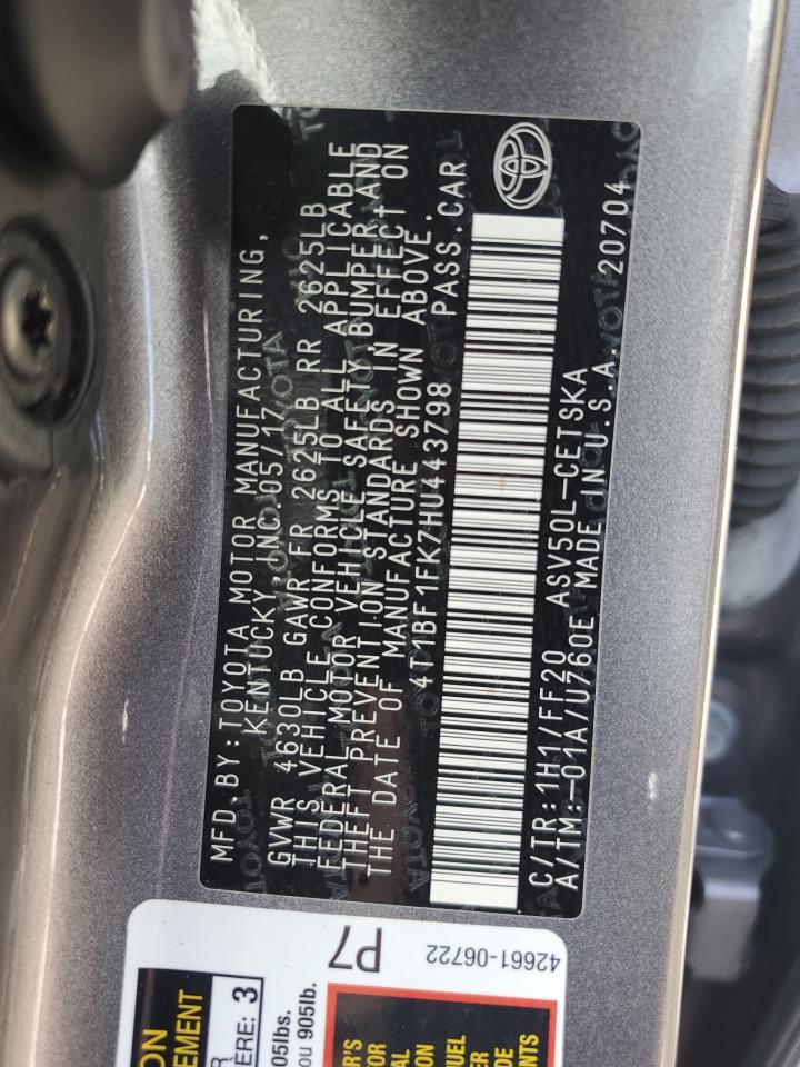 2017 Toyota Camry Le - zdjęcie 12