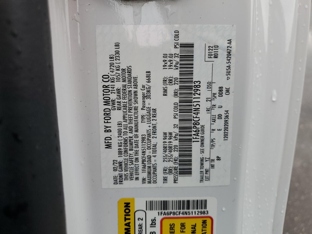 2022 Ford Mustang Gt - zdjęcie 12