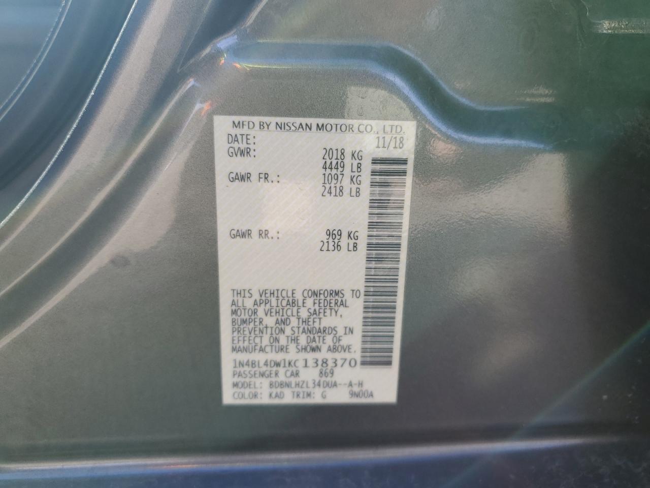 2019 Nissan Altima - zdjęcie 13