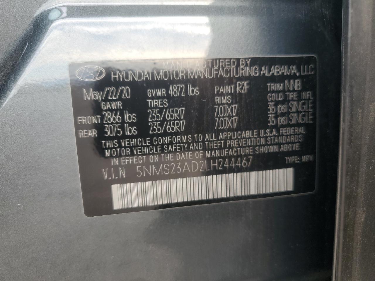 2020 Hyundai Santa Fe - zdjęcie 13