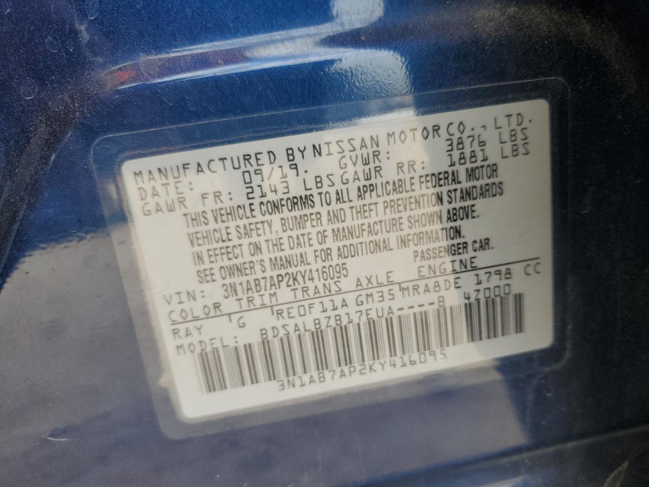 2019 Nissan Sentra - zdjęcie 12